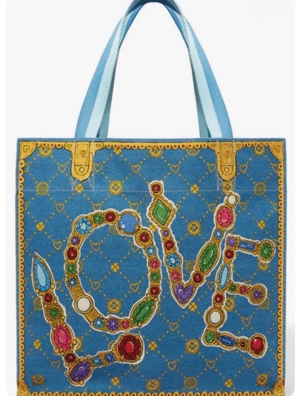 Brighton Blue 'LOVE' Jeweled Tote